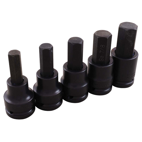 Jeu de douilles pour cl&eacute; &agrave; chocs, Hexagonale, Prise 3/4", 5 mrcx Planification Entrepots Molloy