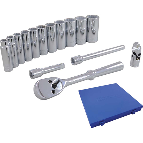 Jeu de douilles et accessoires, 15 Mcx, Prise de 3/8", Profond Planification Entrepots Molloy