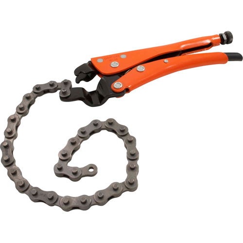 Locking Chain Clamp Pliers, 10" Length, Omnium Grip Planification Entrepots Molloy