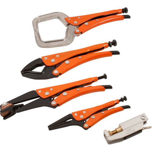 Welding Locking Plier Set, 5 Pieces Planification Entrepots Molloy