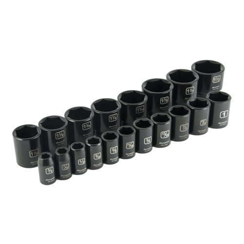 Jeu de douilles SAE, 19 Mcx, Chocs, Prise de 1/2" Planification Entrepots Molloy