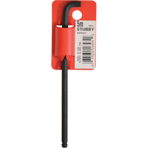 Long-Arm Hex Key Wrench, Ball End, 5 mm x 119 mm L, L Shape Planification Entrepots Molloy