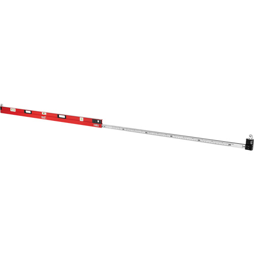 Niveau extensible RedStick, Poutre en I, 12' lo, Aluminium, 3, Magn&eacute;tique Planification Entrepots Molloy