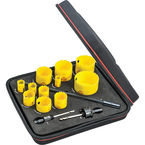 Industrial Hole Saw Kit, 14 Pieces Planification Entrepots Molloy