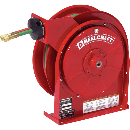 Spring Retractable Welding Hose Reel, Welding Gases, 1/4" x 25', Dual Hose, 200 psi Planification Entrepots Molloy