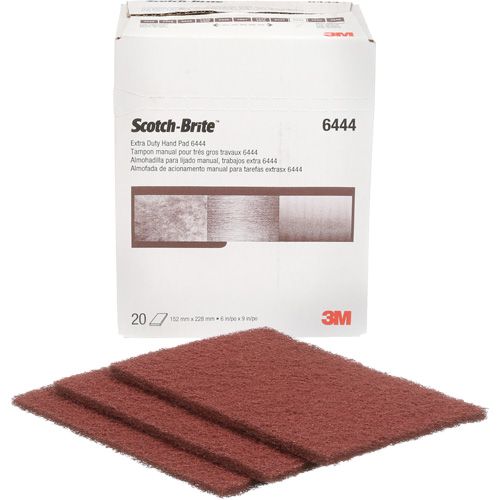 Scotch-Brite Extra-Duty Hand Pad, Aluminum Oxide, 9" x 6", Fine Grit Planification Entrepots Molloy