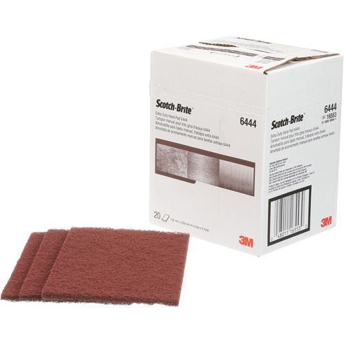 Scotch-Brite Extra-Duty Hand Pad, Aluminum Oxide, 9" x 6", Fine Grit Planification Entrepots Molloy