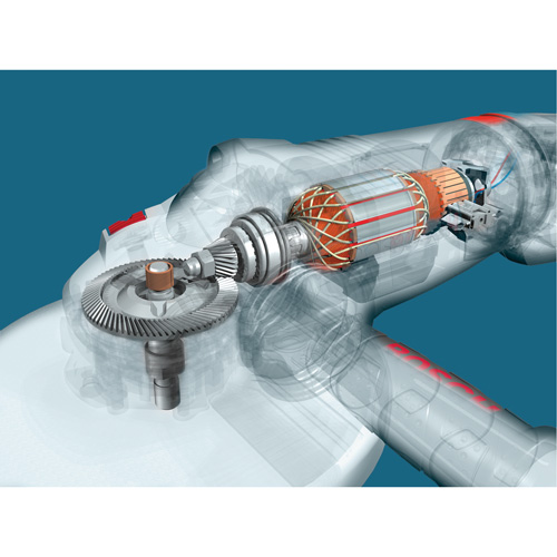 High Performance Large Angle Grinder, 9", 120 V, 15 A, 6500 RPM Planification Entrepots Molloy