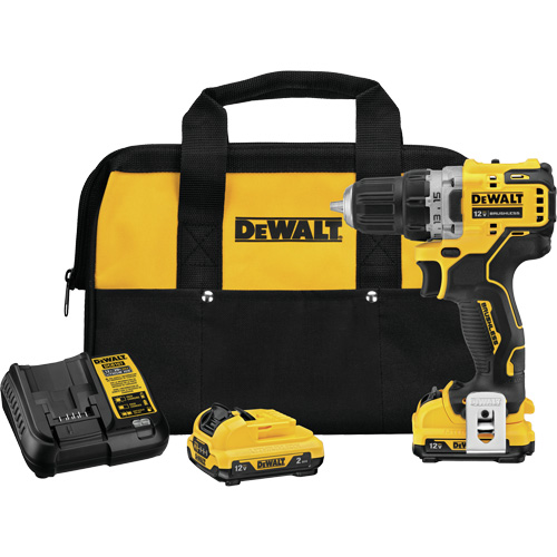 Trousse de perceuse-visseuse avec moteur sans brosse Xtreme, Lithium-ion, 12 V, Mandrin 3/8", Couple 250 UWO Planification Entrepots Molloy