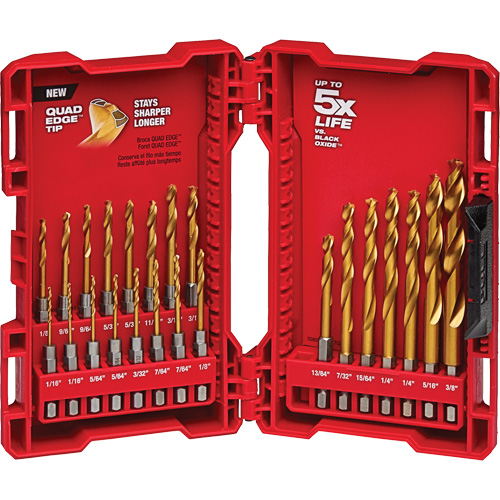 Shockwave Impact Duty Drill Bit Set, 23 Pieces, Titanium Planification Entrepots Molloy