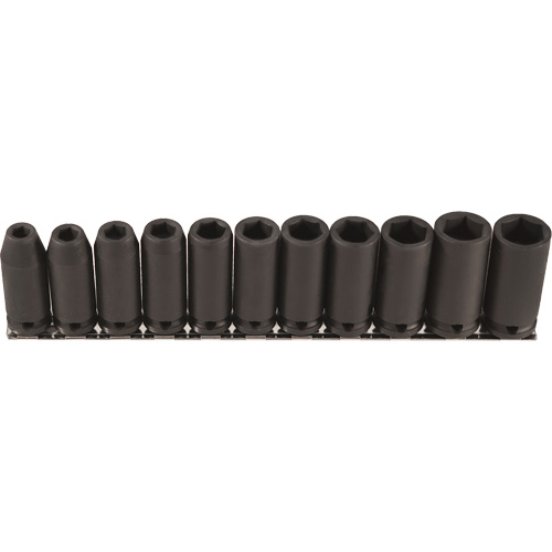 Long Socket Set, 11 Pcs, Impact, 3/8" Drive Size, Deep Planification Entrepots Molloy