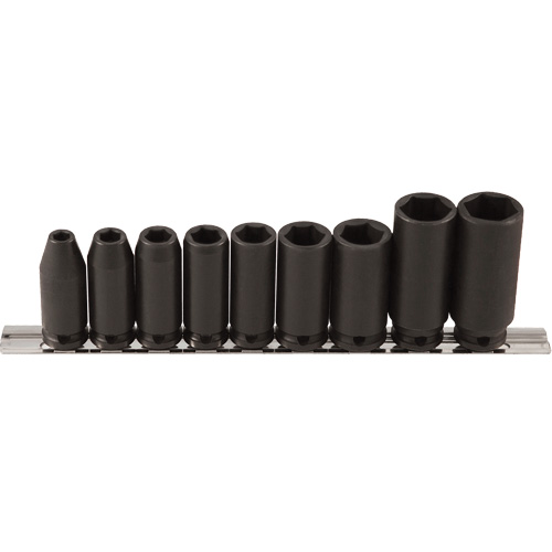 Jeu de douilles longues, 9 Mcx, Chocs, Prise de 3/8", Profond Planification Entrepots Molloy