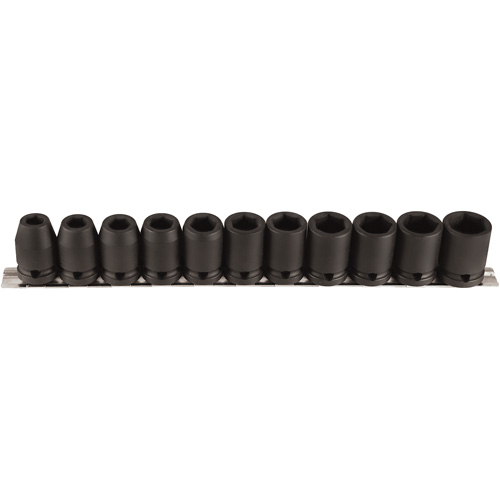 Socket Set, 11 Pcs, Impact, 1/2" Drive Size Planification Entrepots Molloy