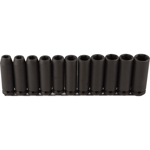 Jeu de douilles longues, 11 Mcx, Chocs, Prise de 1/2", Profond Planification Entrepots Molloy