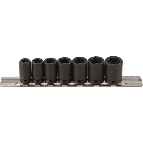 Jeu de douilles magn&eacute;tiques, 7 Mcx, Chocs, Prise de 1/4" Planification Entrepots Molloy
