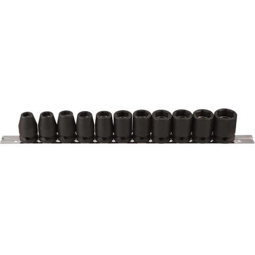 Socket Set, 11 Pcs, Impact, 1/2" Drive Size Planification Entrepots Molloy