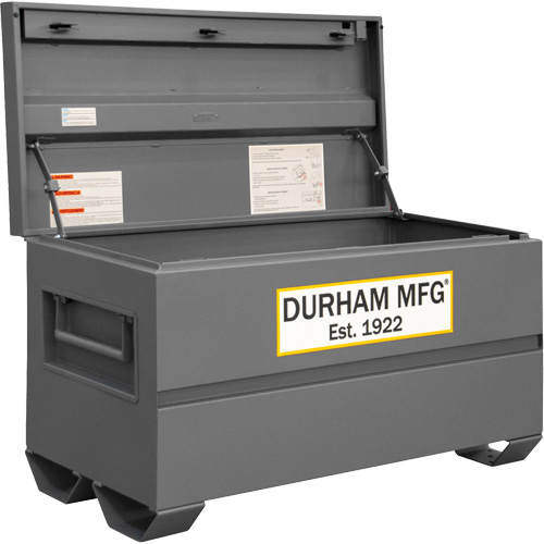 Jobsite Storage Box, 48" x 24" x 27-13/16", Steel, Grey Planification Entrepots Molloy