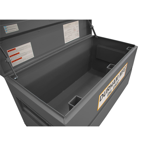Jobsite Storage Box, 48" x 24" x 27-13/16", Steel, Grey Planification Entrepots Molloy