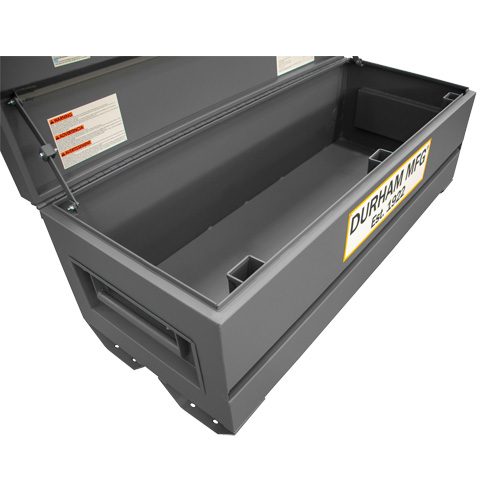 Jobsite Storage Box, 60" x 24" x 22-3/4", Steel, Grey Planification Entrepots Molloy