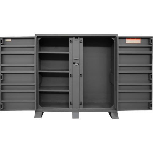 Jobsite Storage Shelving Cabinet, Steel, 47.5 Cubic Feet, Grey Planification Entrepots Molloy