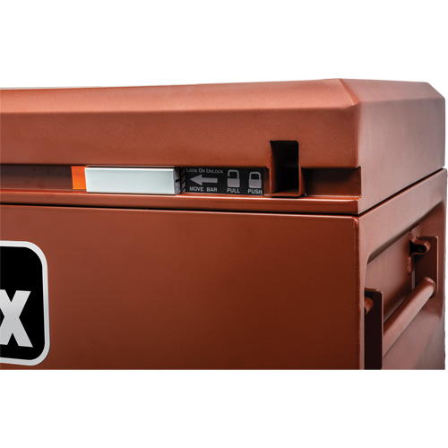 Site-Vault Chest, 48" x 30" x 36-3/4", Steel, Orange Planification Entrepots Molloy