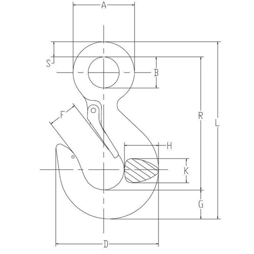 Crochet de palan Planification Entrepots Molloy