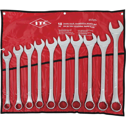 ICWJ-10S Jumbo Wrench Set, Combination, 10 Pieces, Imperial Planification Entrepots Molloy