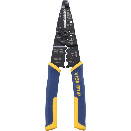 Wire Stripper/Crimper/Cutter Multi-Tool, 8-1/2" L, 10 - 22 AWG Planification Entrepots Molloy