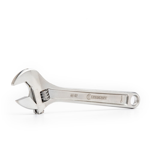 Cl&eacute; &agrave; molette — en boîte, 10" lo, la max. 1-5/16"/34 mm, Chrome Planification Entrepots Molloy