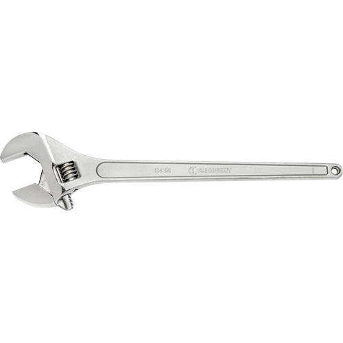 Adjustable Wrench, 24" L, 2-7/16" Max Width, Chrome Planification Entrepots Molloy