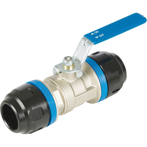 Standard Ball Valve, Aluminum, Manual, 1", Push Planification Entrepots Molloy