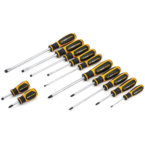 Phillips&reg;/Slotted Dual Material Screwdriver Set, 12 Pcs. Planification Entrepots Molloy
