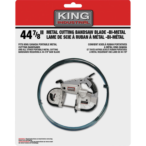 Lame de scie &agrave; ruban, Bim&eacute;tal, 44-7/8" lo x 1/2" la x &eacute;paisseur 0,02", 14-18 dents par pouce Planification Entrepots Molloy