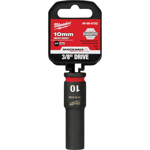 Douille Shockwave Impact Duty, Puissance, 1 mm, Prise 3/8", 6 pans, Profond Planification Entrepots Molloy
