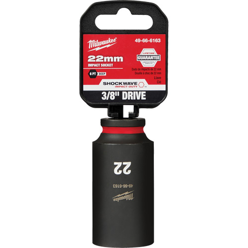 Douille Shockwave Impact Duty, Puissance, 22 mm, Prise 3/8", 6 pans, Profond Planification Entrepots Molloy