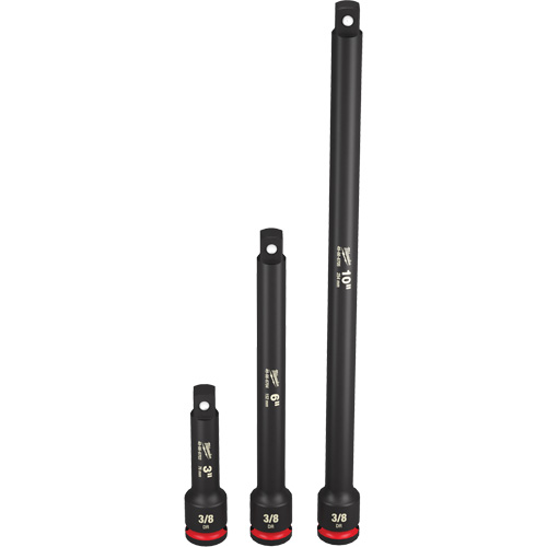 Shockwave Impact Duty Socket Extension Set, Impact, 3/8" Drive, 3"/6"/10" L Planification Entrepots Molloy