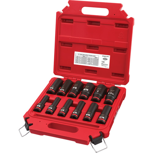 Jeu de douilles SAE &agrave; 6 pans Shockwave Impact Duty, 12 Mcx, Chocs, Prise de 1/2", Profond Planification Entrepots Molloy