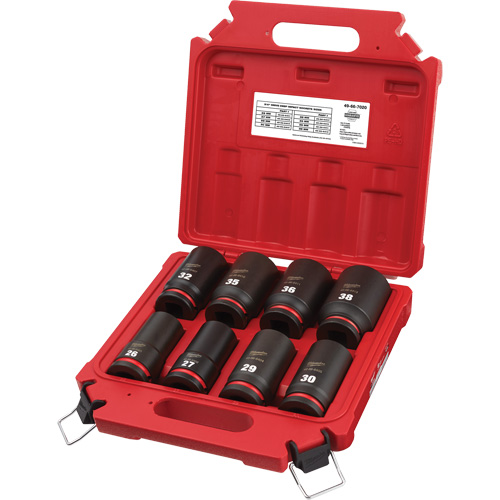 Jeu de douilles m&eacute;triques &agrave; 6 pans Shockwave Impact Duty, 8 Mcx, Chocs, Prise de 3/4", Profond Planification Entrepots Molloy