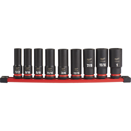 Jeu de douilles SAE &agrave; 6 pans Shockwave Impact Duty, 9 Mcx, Chocs, Prise de 1/2", Profond Planification Entrepots Molloy