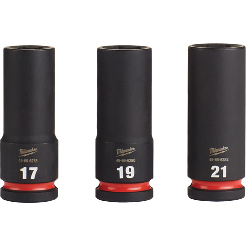 Jeu de douilles m&eacute;triques &agrave; 6 pans Shockwave Impact Duty, 3 Mcx, Chocs, Prise de 1/2", Profond Planification Entrepots Molloy