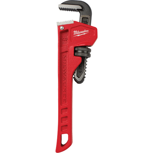 Pipe Wrench, 1" Jaw Capacity, 8" Long, Powder Coated Finish Planification Entrepots Molloy