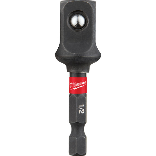 Shockwave Impact Socket Adapter, 1/4" Drive Size, 1/2" Male Size, Ball, 2" L Planification Entrepots Molloy
