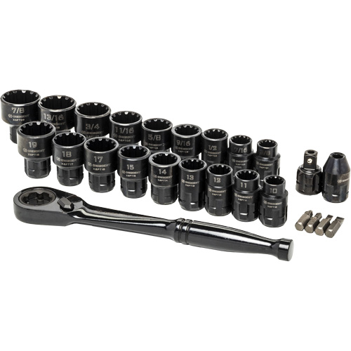 Ensemble d'outils pour m&eacute;canicien, 25 Mcx, Prise de 3/8" Planification Entrepots Molloy