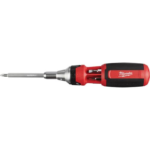 Tournevis &agrave; rochet 9 en 1 avec embouts multiples &agrave; carr&eacute; conducteur, 9-1/10" lo, Prise Coussin&eacute;e Planification Entrepots Molloy