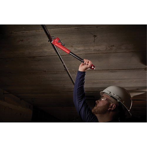 Cl&eacute; &agrave; tuyau adaptable Cheater, Cap des m&acirc;choires 2-1/2", Longueur 18"/24"/10", Fini Rev&ecirc;tement en poudre, Prise Ergonomique Planification Entrepots Molloy