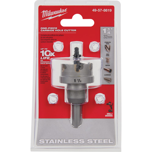 Scies-cloches au carbure monobloc, 1-1/4", Profondeur de la coupe de 3/16" Planification Entrepots Molloy