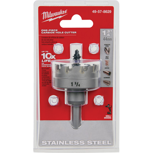 Scies-cloches au carbure monobloc, 1-3/4", Profondeur de la coupe de 3/16" Planification Entrepots Molloy