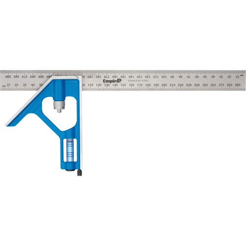 True Blue&reg; Combination Square, 12" L, Stainless Steel, Plain Planification Entrepots Molloy