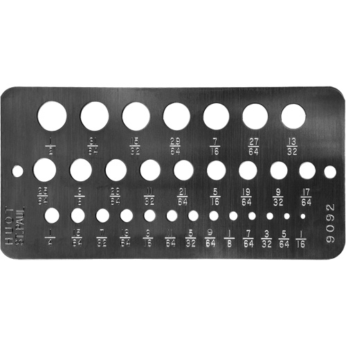 Drillco&reg; Fractional Sizes Drill Gauge Planification Entrepots Molloy