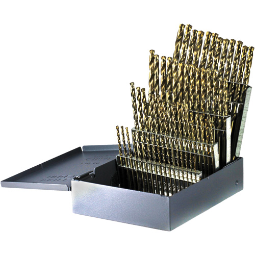 Jeu de forets courts &agrave; usage intensif DRILLCO, 60 morceaux, Cobalt Planification Entrepots Molloy